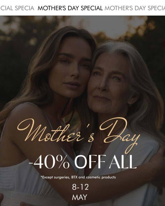 -40% MOTHER’S DAY SPECIAL at Aesthetics clinic Geneva  and Montreux ! 

Your love is the eternal flame that warms our hearts today and always,
Happy Mother’s Day 🖤🤍 !

-40% on 
Lasers, HA Injections, Morpheus8, Cryolipolyse, RF, EMS and more! 

* Offer valid from 8 to 12 May inclusive for all Vouchers bought online or in the clinic.
* Except for surgery, botulinum toxin and cosmetic products.
* The voucher should be used before 31th December 2025.

Contactez-nous :
📍Geneve: Appelez le +41 22 732 22 23 or
WhatsApp au +41 79 931 20 66
📍Montreux : Appelez le +41 79 908 98 98