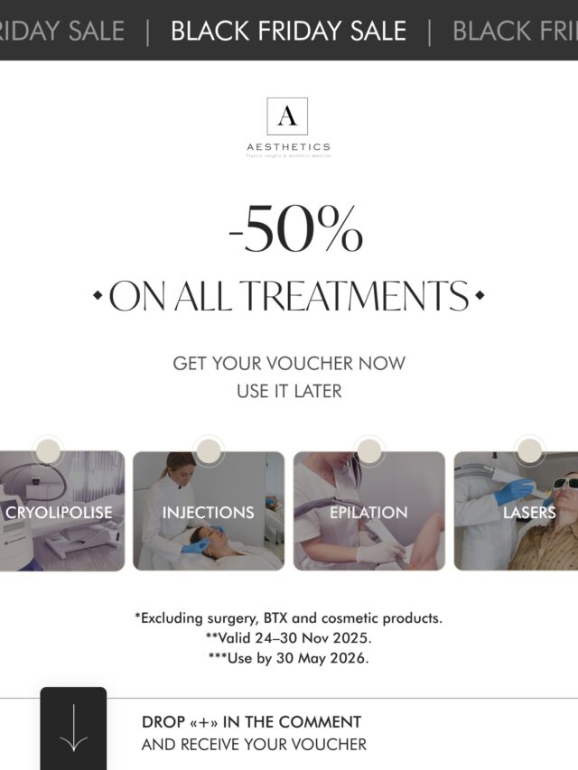 🎉 Le Black Friday bat son plein ! 🎉
C’est le moment idéal pour vous offrir vos soins préférés à des prix incroyablement avantageux ! 💖
Qu’est-ce qui vous attend ?

✨ Des réductions uniques sur une sélection de nos meilleurs services
✨ Des soins experts et personnalisés — rien que pour vous
✨ Plus de 15 ans d’expertise dans le domaine de la beauté
✨ Des réductions allant jusqu’à 50 % selon la valeur du bon : plus vous incluez de services, plus votre offre devient avantageuse.

Ne tardez pas — révélez la meilleure version de vous-même dès aujourd’hui grâce à nos offres exclusives Black Friday !

💌 Laissez un « + » en commentaire et nous vous enverrons un bon de réduction allant jusqu’à 50 % directement en message privé !

📍 Adresses :
📌 Rue du Rhône 17, 1204 Genève
📌 Alpinastrasse 23, CH-3780 Gstaad
📌 Av. Claude-Nobs 2, CH-1820 Montreux
Offre valable jusqu’au 30.11.2025
Le bon est utilisable jusqu’au 30 mai 2026